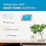 Sensi Thermostat intelligent tactile par Emerson avec écran tactile couleur, programmable, Wi-Fi, application mobile, facile DIY, Vie privée des données, Fonctionne avec Alexa, Energy Star certifié, ST75S-Silver, C-Wire nécessaire