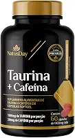 Taurina + Cafeína 60 Cápsulas SoftGel - Auxilia a melhora raciocínio, Auxilia a melhora da memória, Acelera o metabolismo