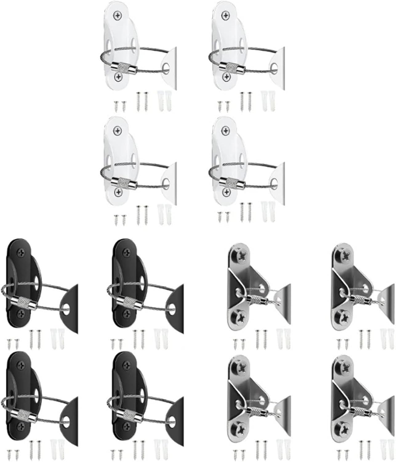 Lawsen Furniture Anchors 20pcs Cabinet Anchors Anti-Tip Furniture Straps for Furniture Dresser(Stainless Steel)