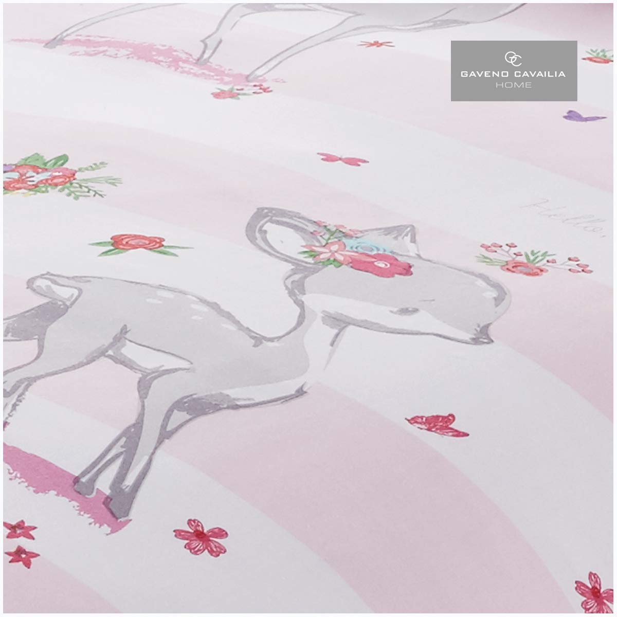 Gaveno Cavailia Kids Rotary Duvet Set Oh Deer Single Children Character Bedding 2 Piece Printed Reversible Bedlinen Easy Care Bedset 1 Quilt Cover and 1 Matching Pillow Case - Image 2