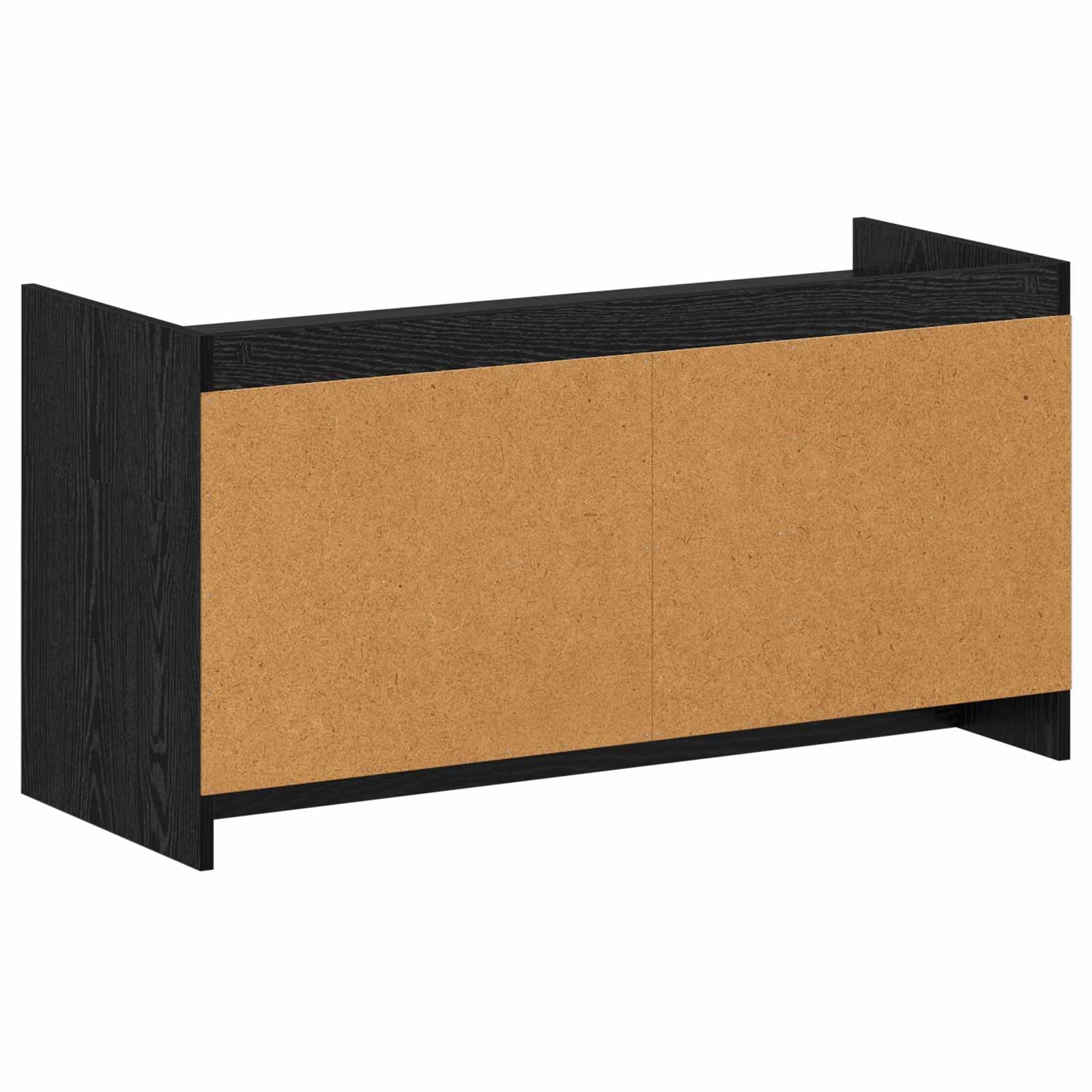 Inżynieria drewniana szafka na buty, czarny dąb, 100 x 39,5 x 51 cm