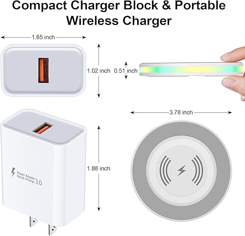 Miniatura 6 de Cargador inalámbrico Android para Google Pixel 8 Pro 7 Pro 6 Pro cargador de teléfono inalámbrico de 15 W con adaptador de carga rápida para Samsung