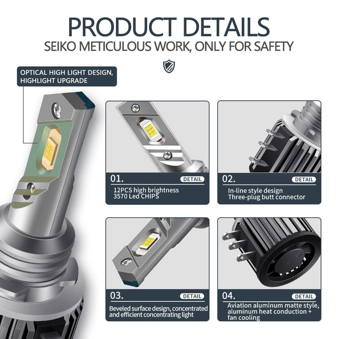 yasoe H15 LED Day Running Lights per Auto 20000LM 80W per -/ /A180/- A6 A3/Golf 6 7