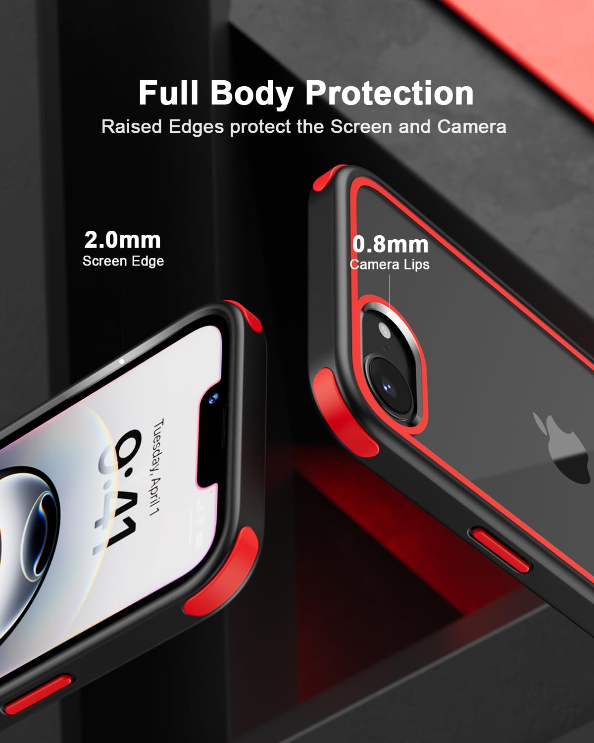 MobNano Ultra Klare Hybrid-Hülle Für IPhone 16e – Stoßfest, Mit Fallschutz-Ecken, Transparent