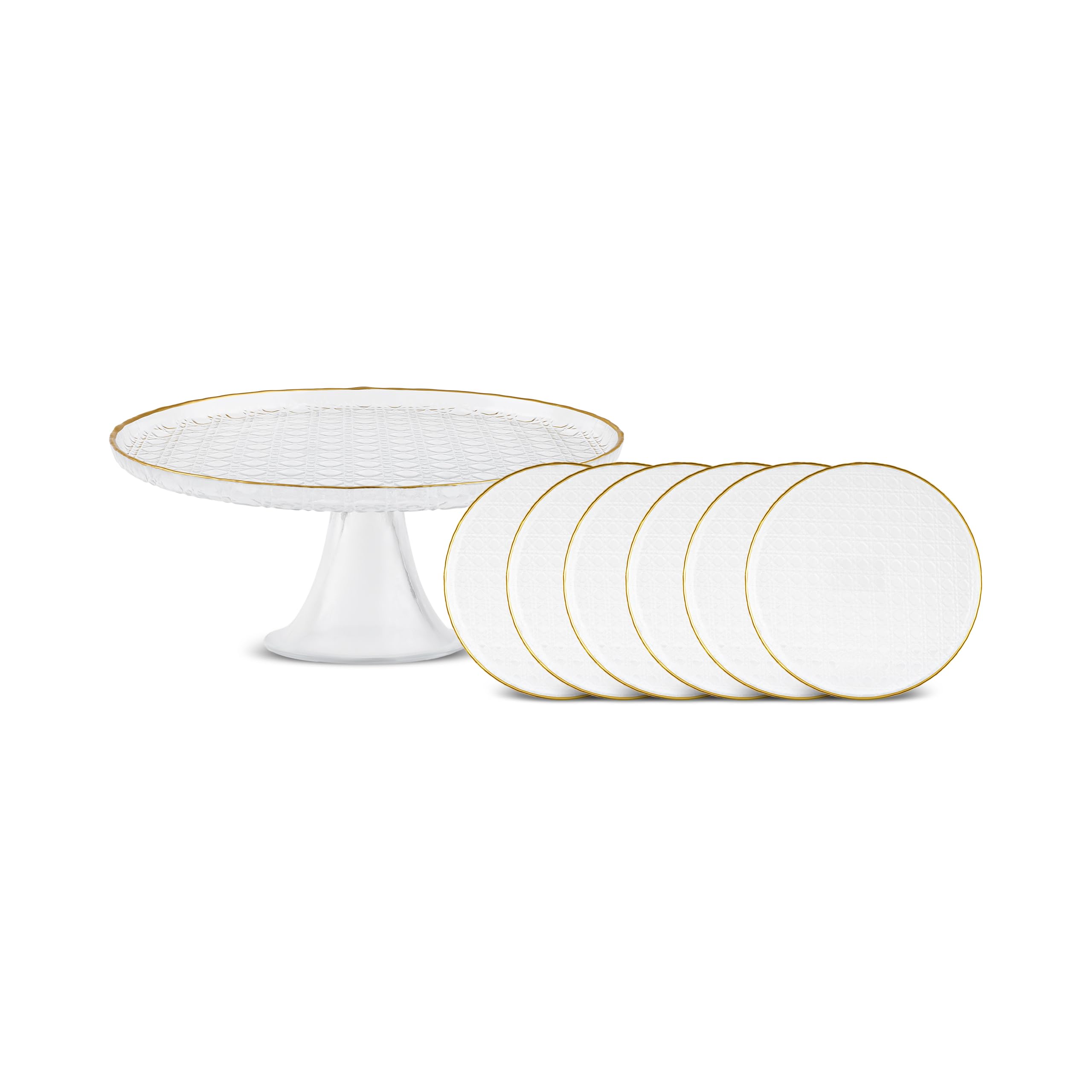 KARACA Rattan-Kuchen-Set, goldfarben, 7-teilig