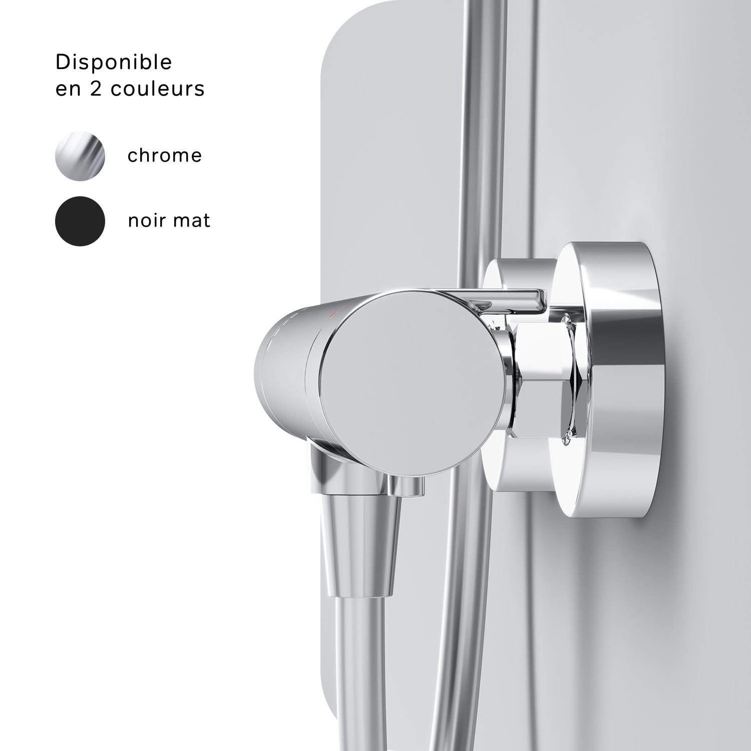 AM.PM X-Joy FXA40000 – Mitigeur Douche Thermostatique 1 Sortie Chromé, Robinet Salle de Bain avec SafeStop à 38 °C, Mitigeur Douche Réglable, Design Durable