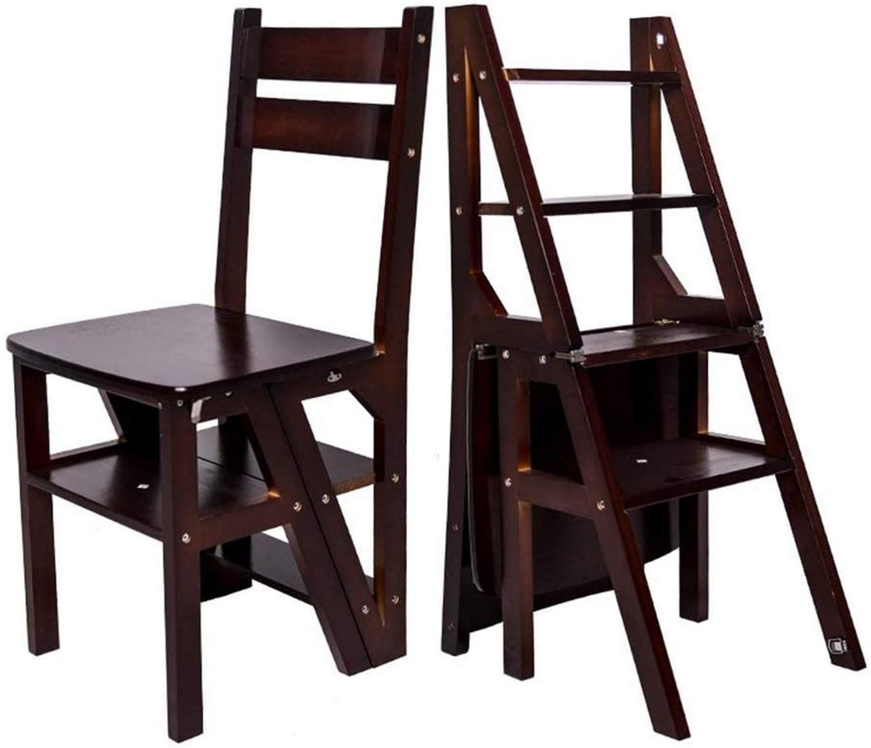 Taburete de escalera deformable para alcanzar estantes altos en la cocina moderna