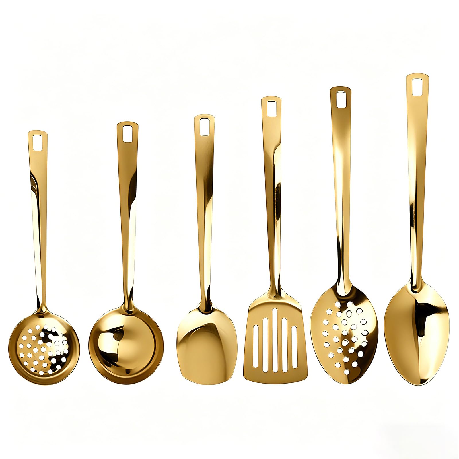 Rzspher Cooking Utensils Set, 6 pcs Kitchen Utensils Set (Golden)