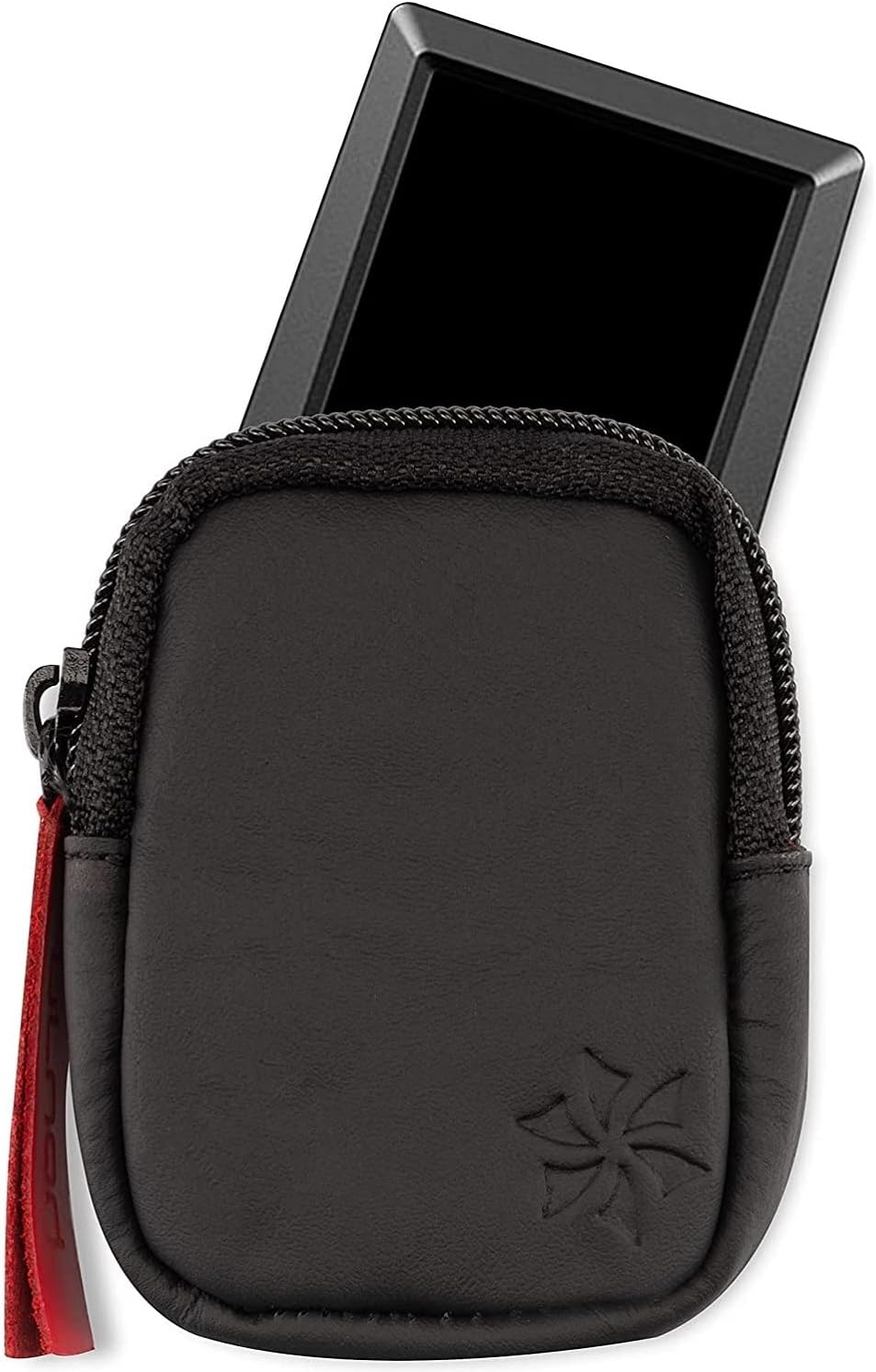 Bike genuine leather bag for Bosch Kiox E-Bike/Pedelec (display protection, inside pocket for keys, protection against scratches & dirt), black