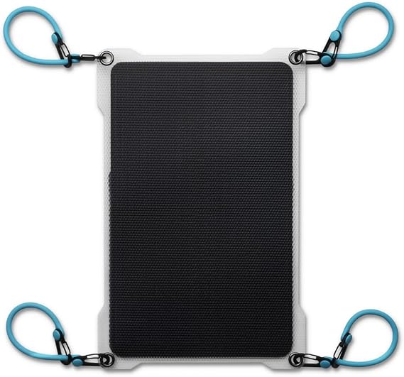 Paleblue Approach 1 Portable Solar Panel Charger 7W Single Panel Foldable Solar Phone Charger with Dual USB Ports, Grip Cords & Stash Sleeve for Hiking, Camping, Backpacking & Off-Grid Power