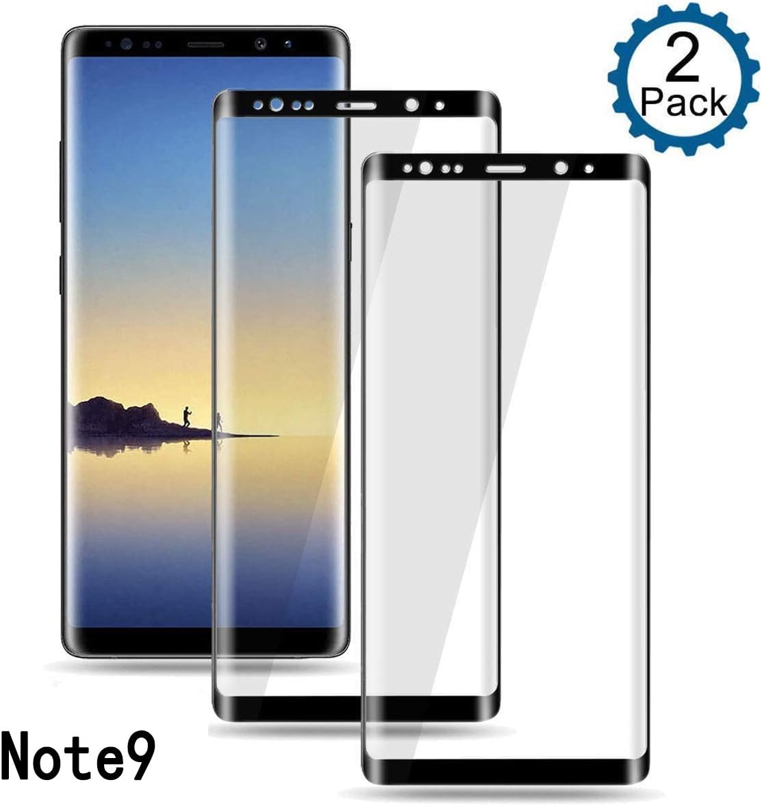 Galaxy Note 9 Screen Protector, (2-Pack) Tempered Glass Screen Protector [Force Resistant up to 11 pounds] [Full Screen Coverage] [Case Friendly] for Note 9