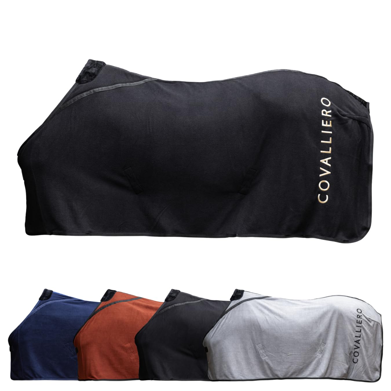 Covalliero Transport- und Abschwitzdecke Fleece Black HW 2025 (XXL (165 cm))