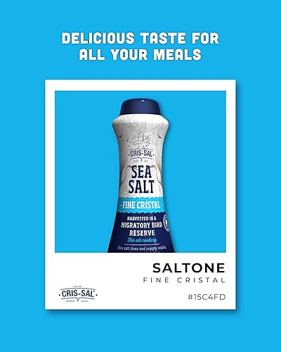 Miniatura 7 de Cris-Sal Sal marina gourmet de cristal fino, grano natural premium de sabor completo, ideal para cocinar, recetas de condimentos de mesa, apta para