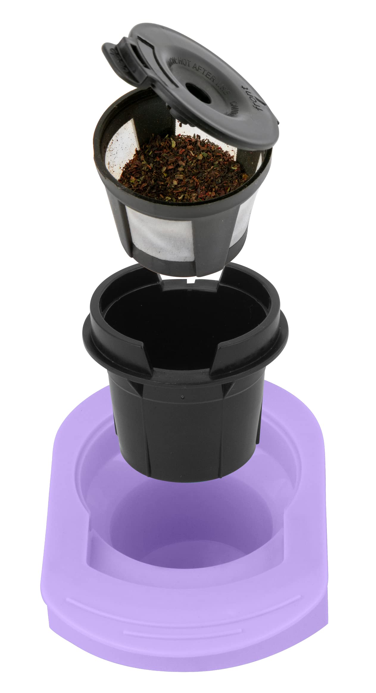 Nostalgia MyMini Single Coffee Maker, Brews K-Cup & Other Pods, Serves up to 14 Ounces, Tea, Chocolate, Hot Cider, Lattes, Reusable Filter Basket Included, Lavender