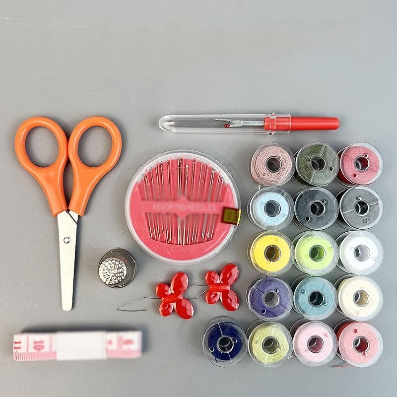 MVNOIRE PP Portable Small Needle Thread Storage Box Multi-Functional Sewing Kit Bag Home Use