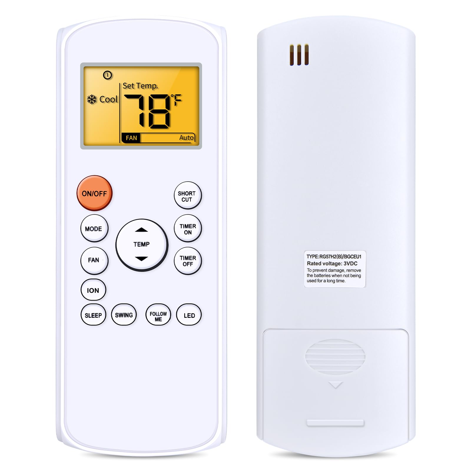 Télécommande de rechange RG57H2(B)/BGEFU1 pour ajuster l'air de votre chambre - 8