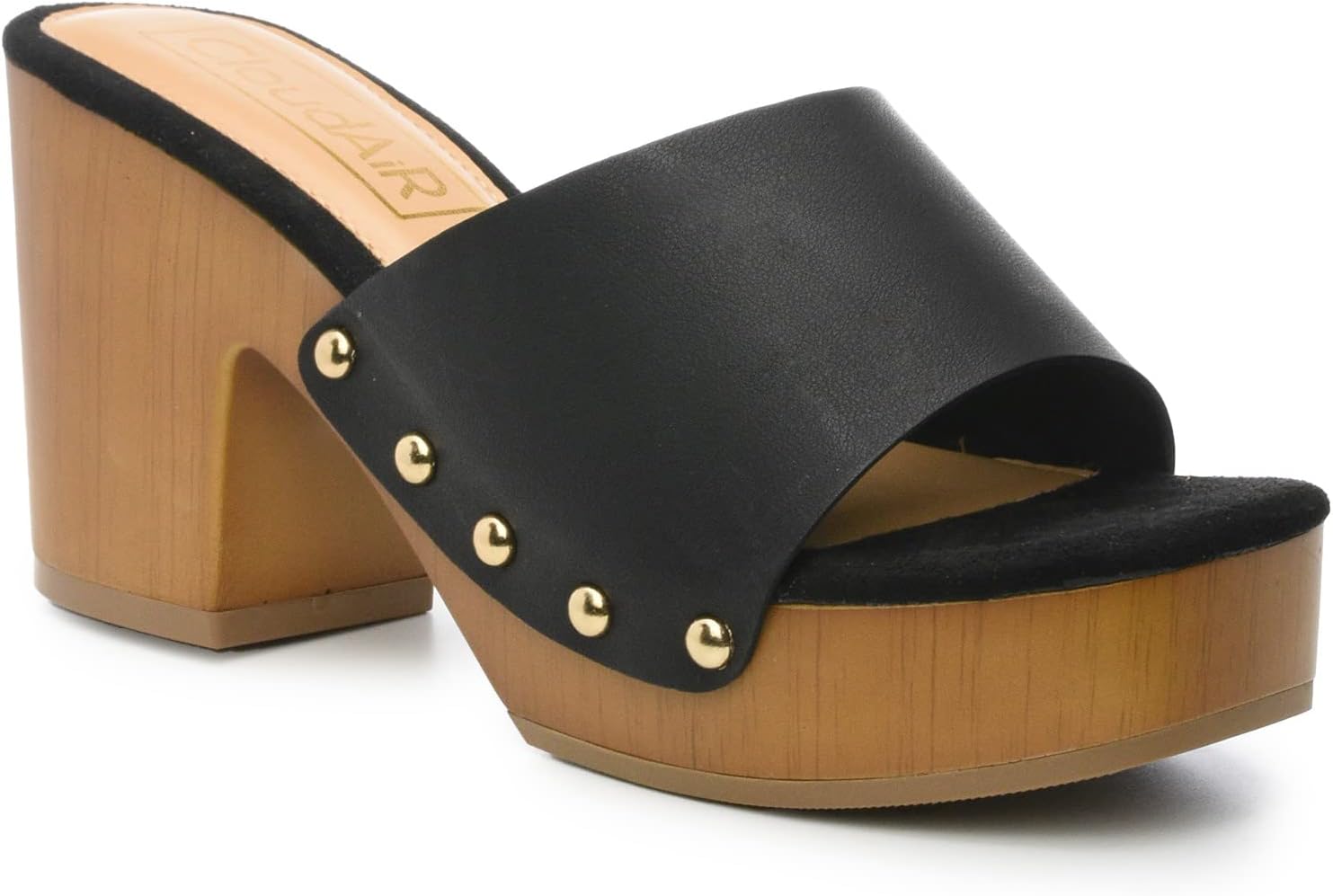 CLOUDAIR Womens Heeled Sandals - Stylish Round Toe