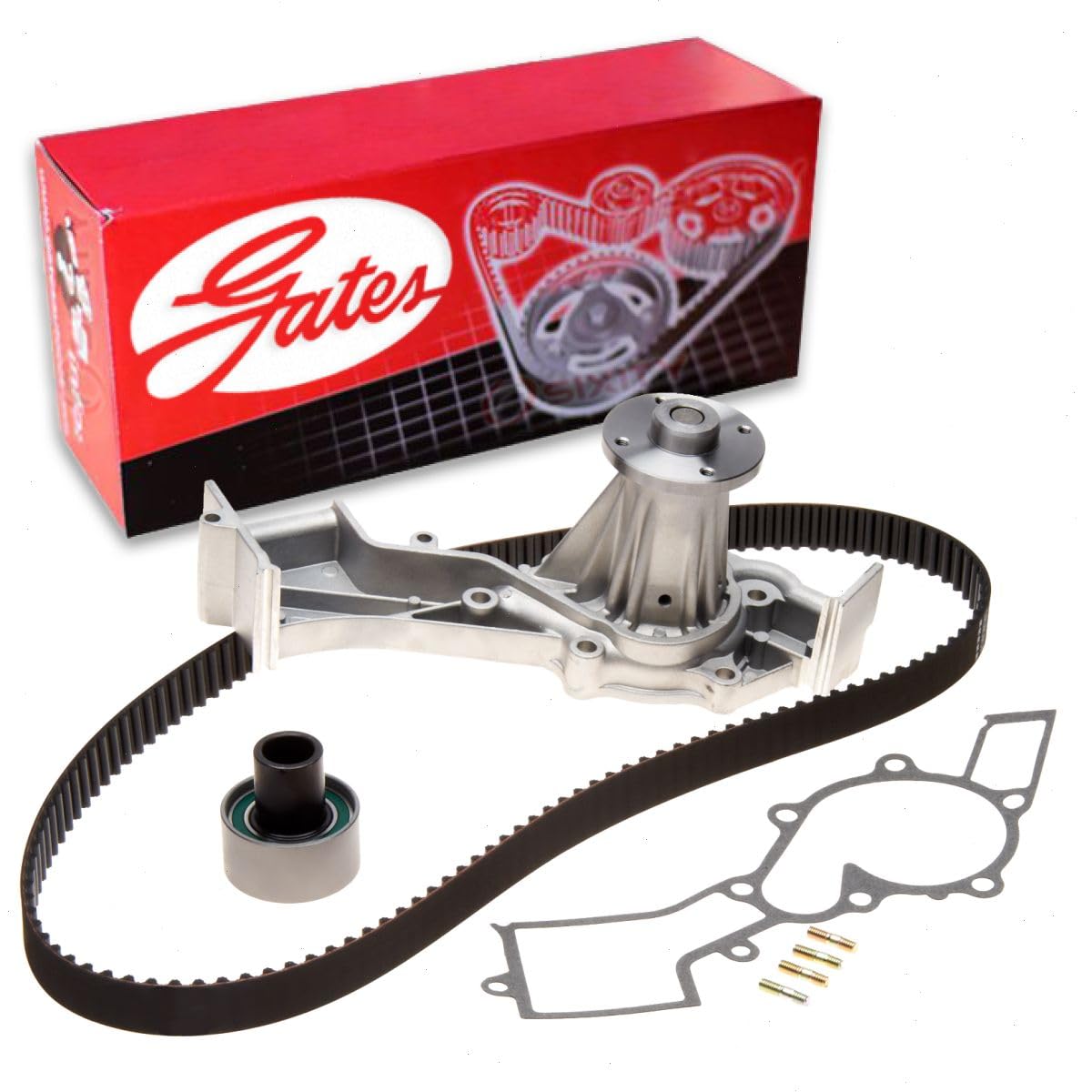 Gates PowerGrip Timing Belt Kit with Water Pump for Nissan Xterra 2000-04 | 3.3L V6, Mileage-interval timing service that protects an interference