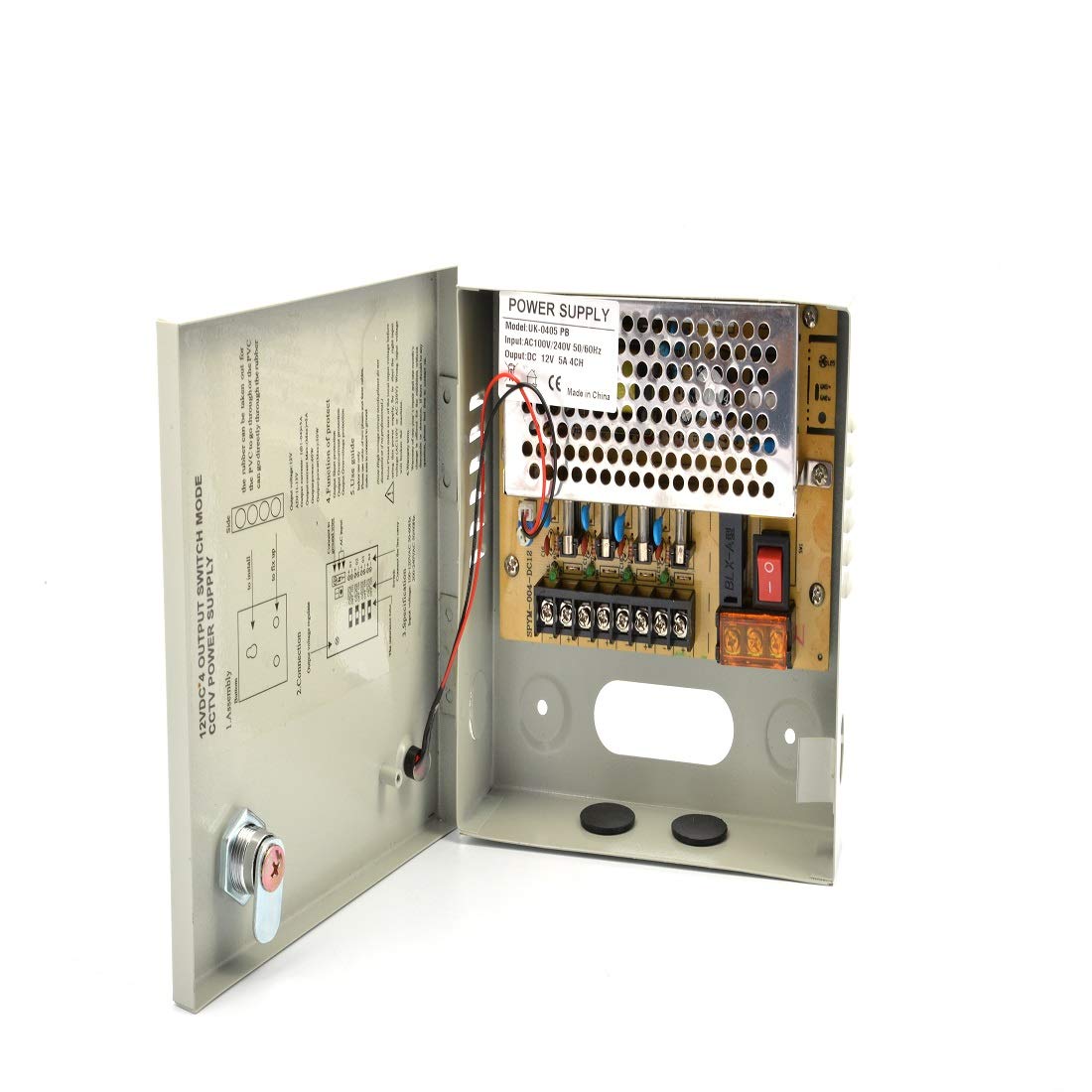 UKPLUS PTC Fuse 5 Channel 12V AC 5 Amp CCTV DVR Security System and Cameras