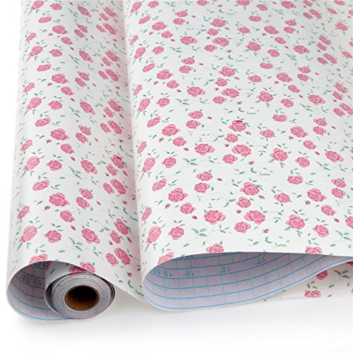 Valleycomfy Waterproof and Dustproof PVC Self-Adhesive Shelf Liner Drawer Contact Paper Perfect For Drawer, Furniture, Wall Decoration, 18 Inches x 24 Feet