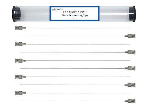 Miniatura 7 de Rachel's Closeouts 6 paquetes de agujas de calibre 18 de 10 pulgadas, aguja dispensadora de agujas de acero inoxidable de 10 pulgadas, agujas