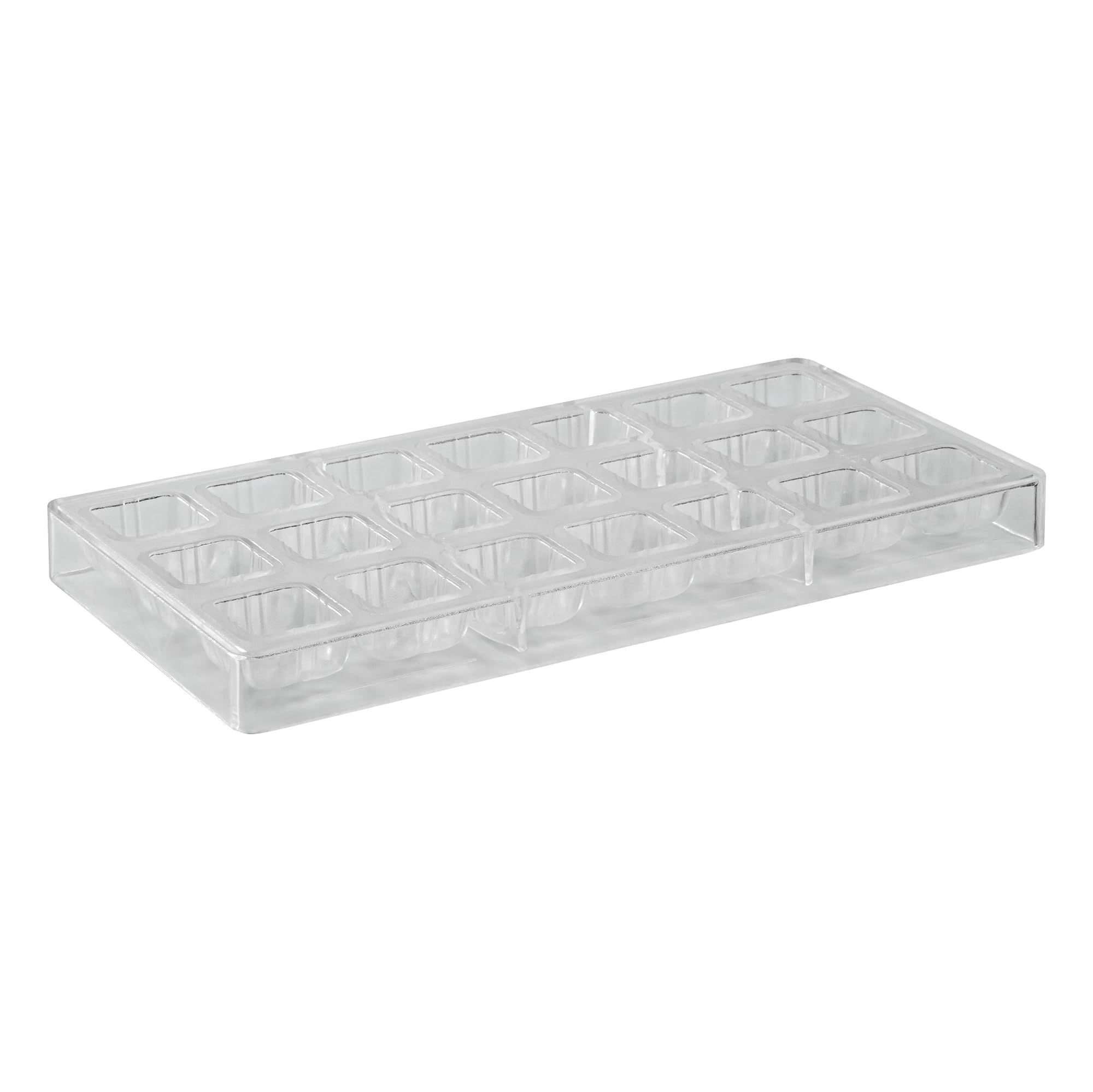 Pastry Tek - Moldes de chocolate de 10.8 x 5.3 pulgadas, 10 moldes de caramelo congelables, 21 cavidades, en forma de caja de regalo, moldes de chocolate de policarbonato transparente, aptos para