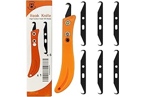 Headley Tools Hook Knife Blade Utility Knife, Golf Grip Removal Tool Hook...