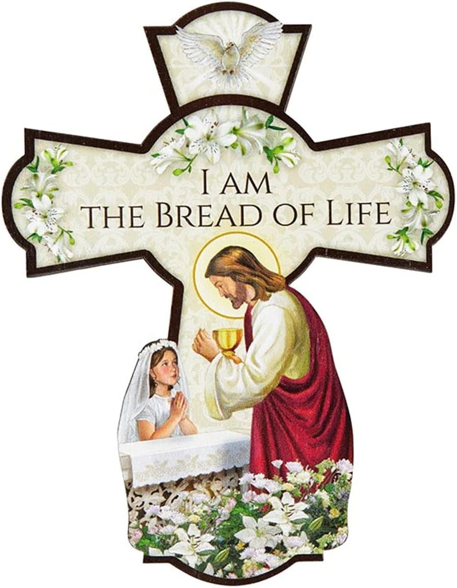 Catholic Christian Brands First Communion Wall Cross - Girl (Pack of 6)