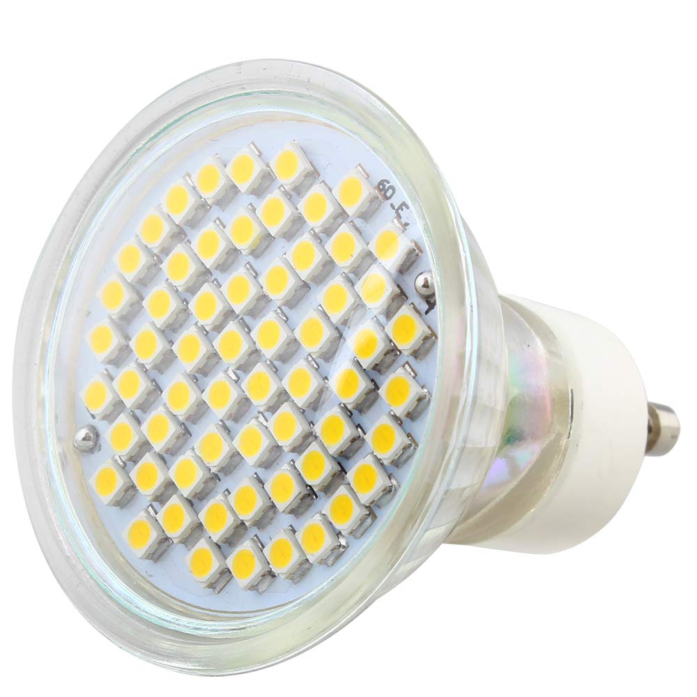 Mengjay 20x Bombilla GU10 Bombilla LED de bajo consumo de 3W 60 SMD 2835LEDs luz cálida Bombilla 2700K AC 220V