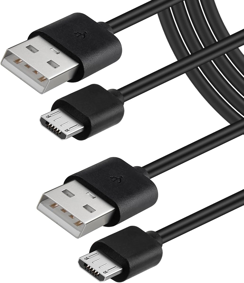 2-Pack Charger Cord for Older Kindle, Paperwhite, Oasis, Fire Tablet, 5 ft | For 2019 Version and Older Kindle, Replacement USB Charging Cable