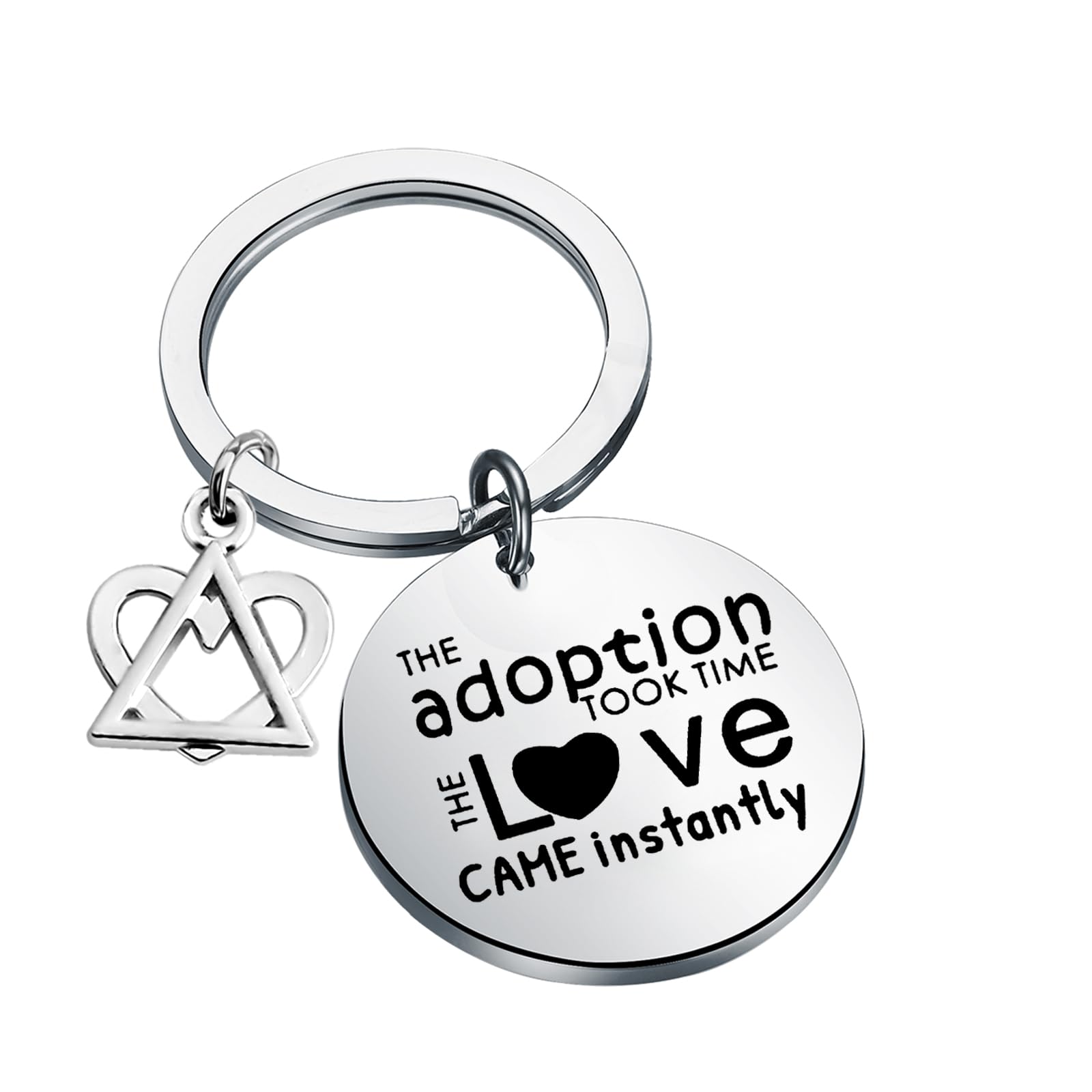 TGBJE Adoption Symbol Charm Keychain Gotcha Day Keychain Adoption Gifts Adoptive Mom Jewelry Foster Parent Thank You Gift
