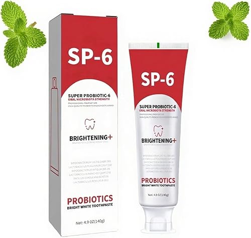 Sp-6 Pasta dental blanqueadora probiótica, una pasta dental sin flúor para limpiar los dientes, mantiene las encías blancas y saludables, con un