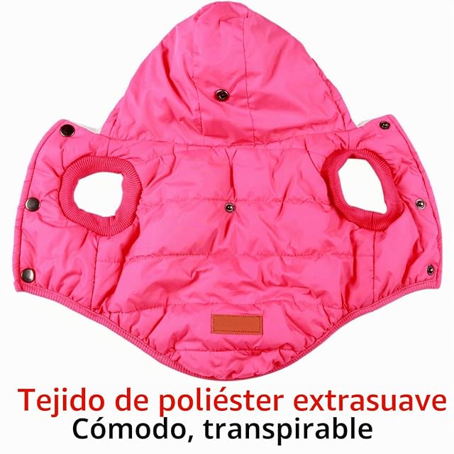Foto 8 de 8 de JoyDaog - Sudadera con capucha para perro con forro polar cálido en invierno, chaqueta con capucha…