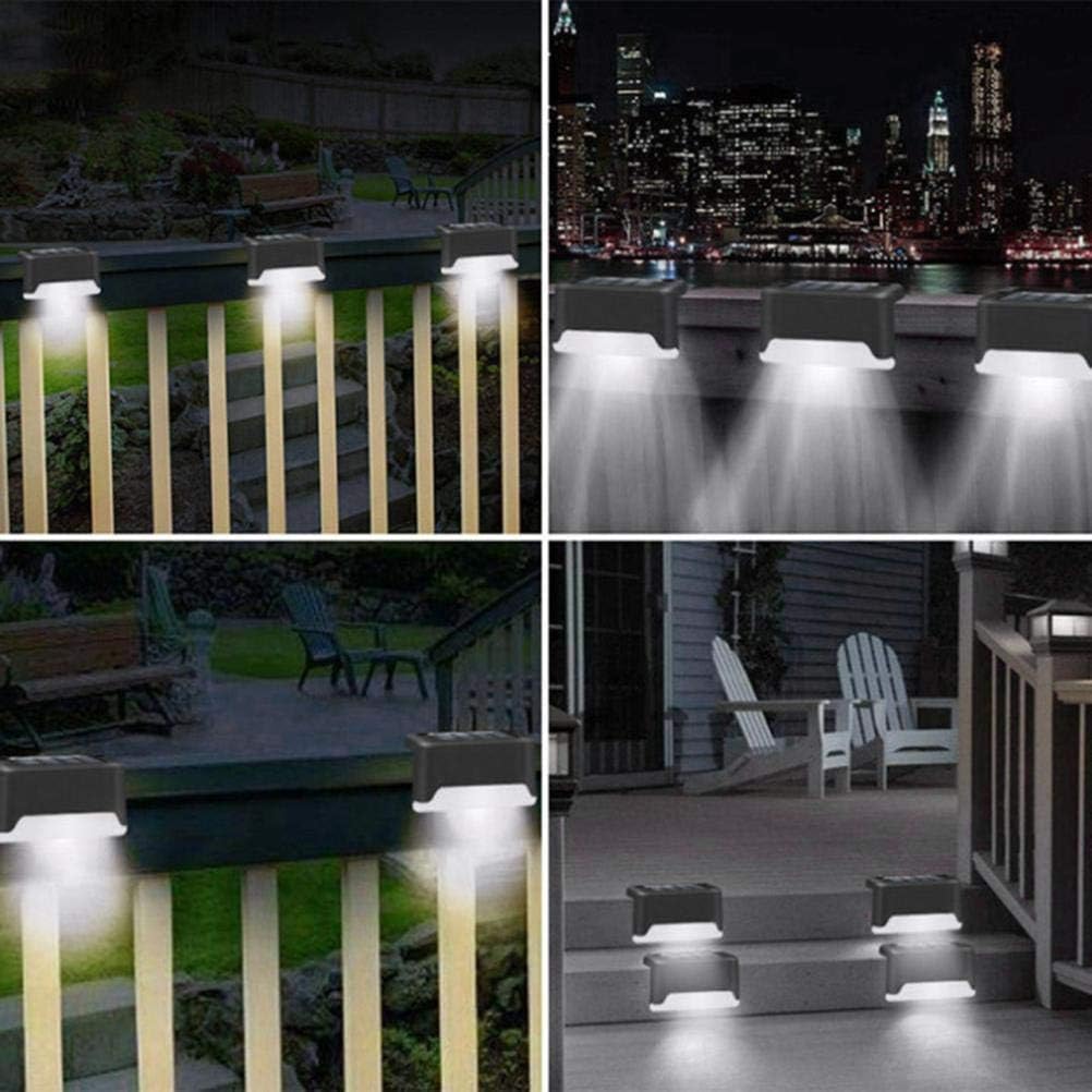 Outdoor Solar Deck Lights Solar Step Lights Led Solar Lights Warm White Light for Outdoor Stairs Fence Yard Patio