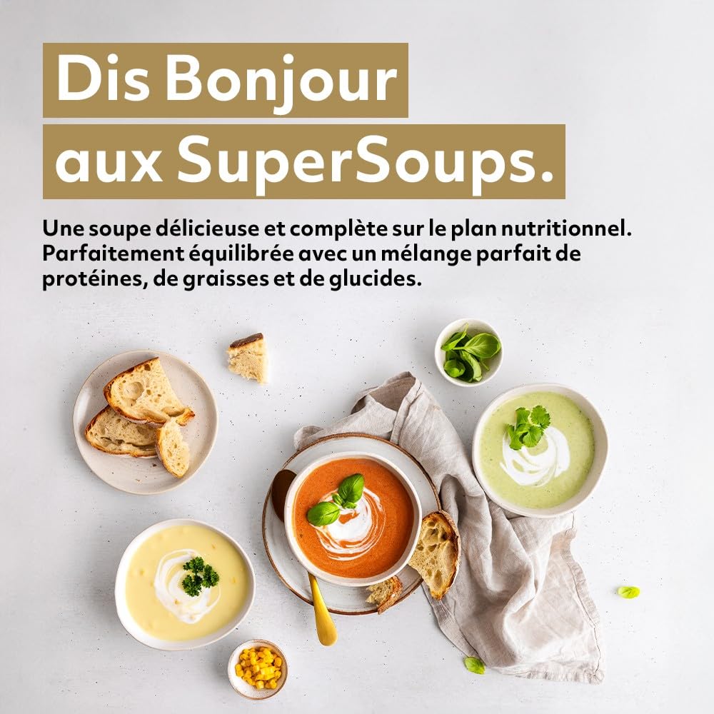 Protein Works - Super soupes, curry vert thaïlandais, soupe instantanée, moins de 230 calories, repas nutritif en moins de 5 minutes, riche en protéines, 600 g