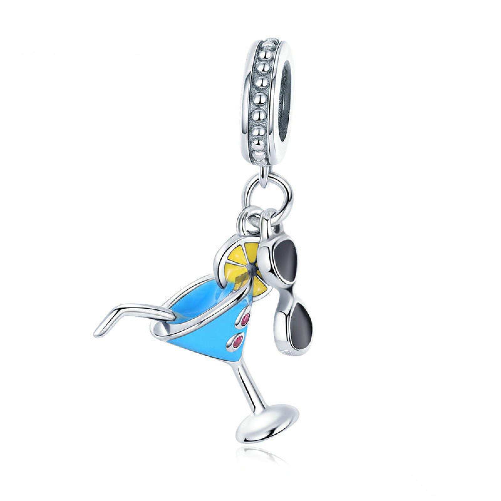 Biżuteria damska 925 Sterling Silver wisiorek Koraliki, Koraliki 925 Sterling Silver Lato Zimne szklanki Kształt Fit Bransoletki Diy Tworzenia biżuterii