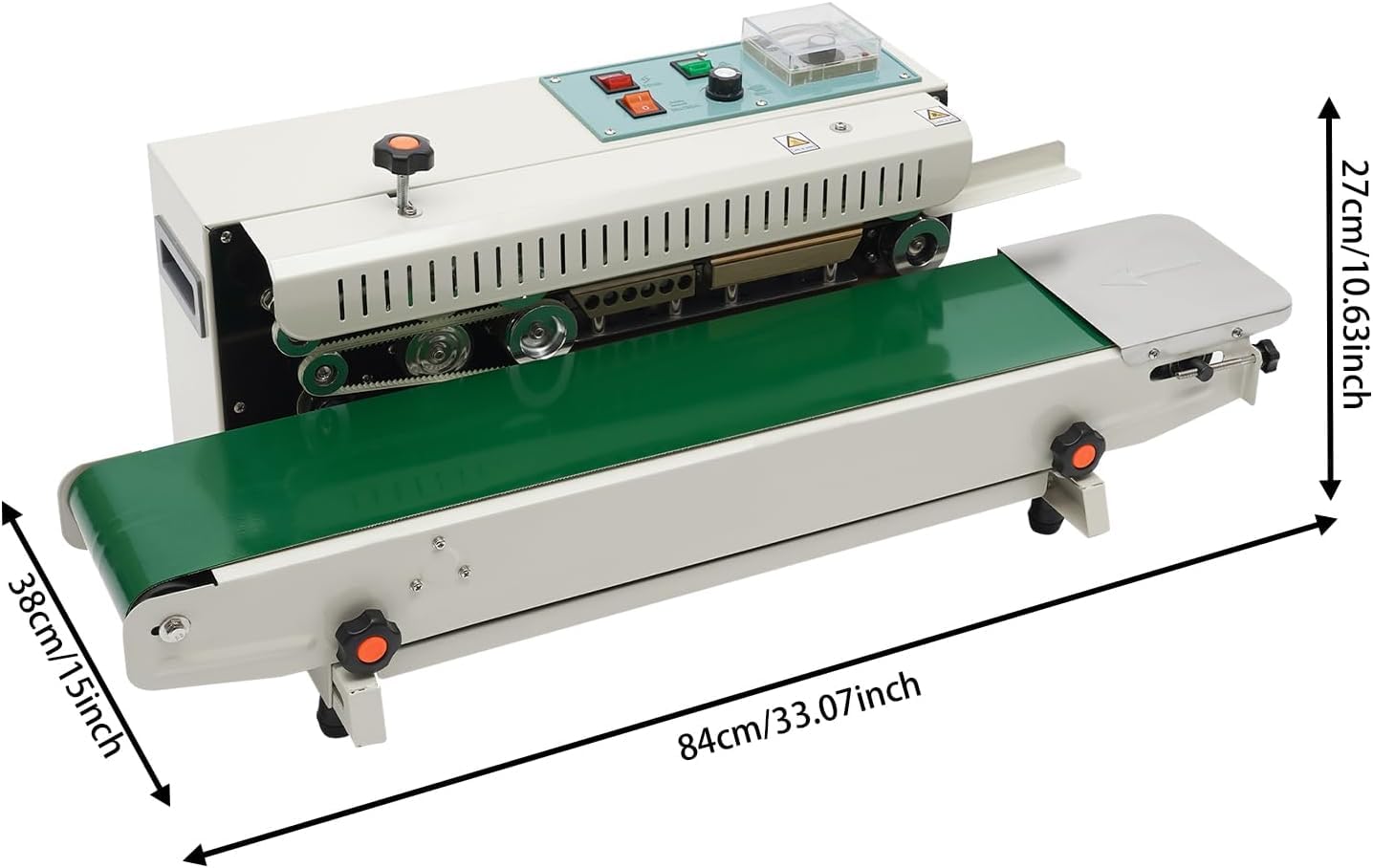 FR-900 Máquina Selladora Automática Industrial - Soldadoras Continuas de Película para Botín de Plástico 500W Automático Máquina de Sellado Continuo Máquina de Sellado Caliente