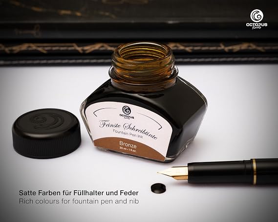 fountain pen ink in ink jar writing ink for fountain pen fountain pen ink in bronze 30ml in inkwell calligraphy ink