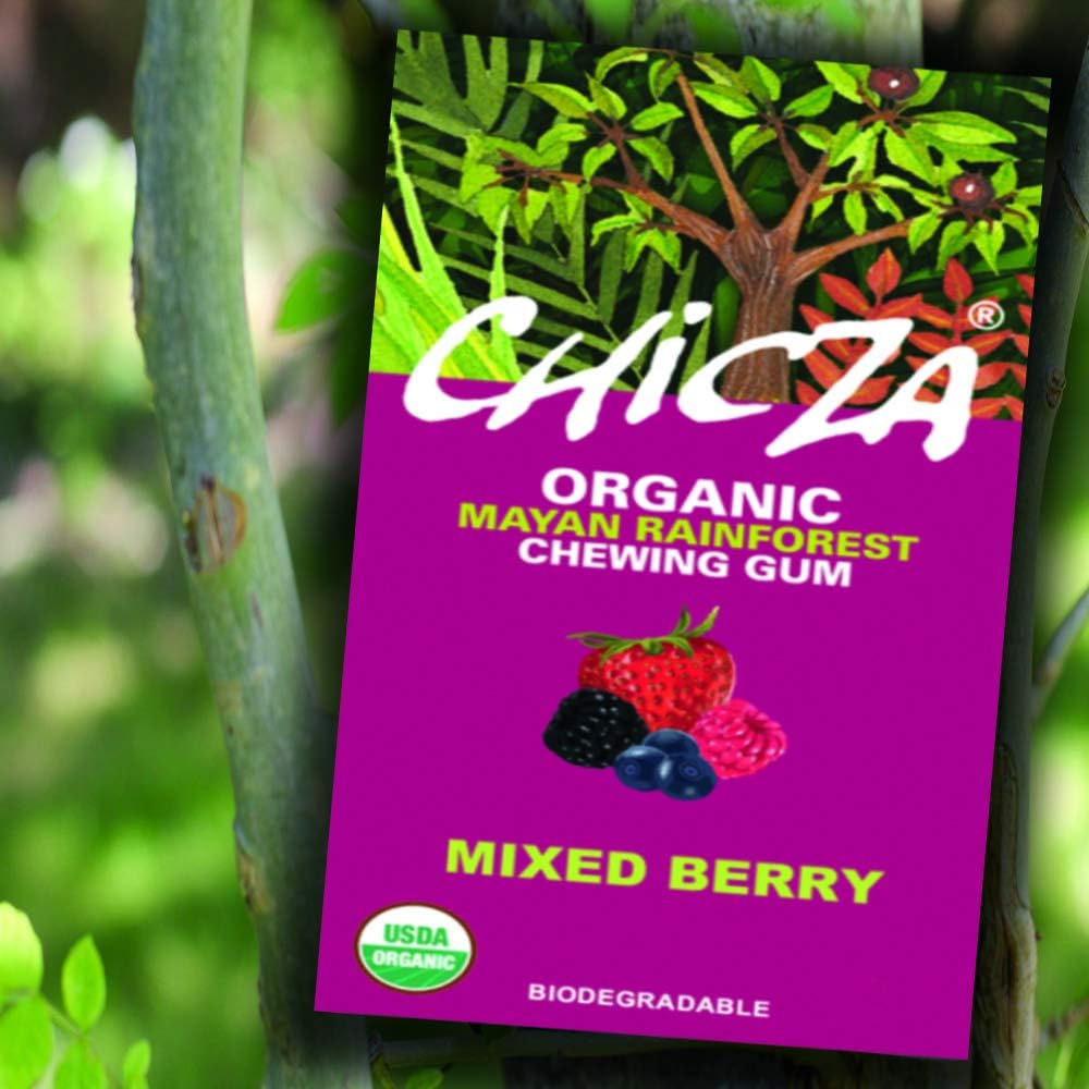 Mixed Berry - CHICZA - Certified Organic Rainforest Chewing Gum (2 Packets)
