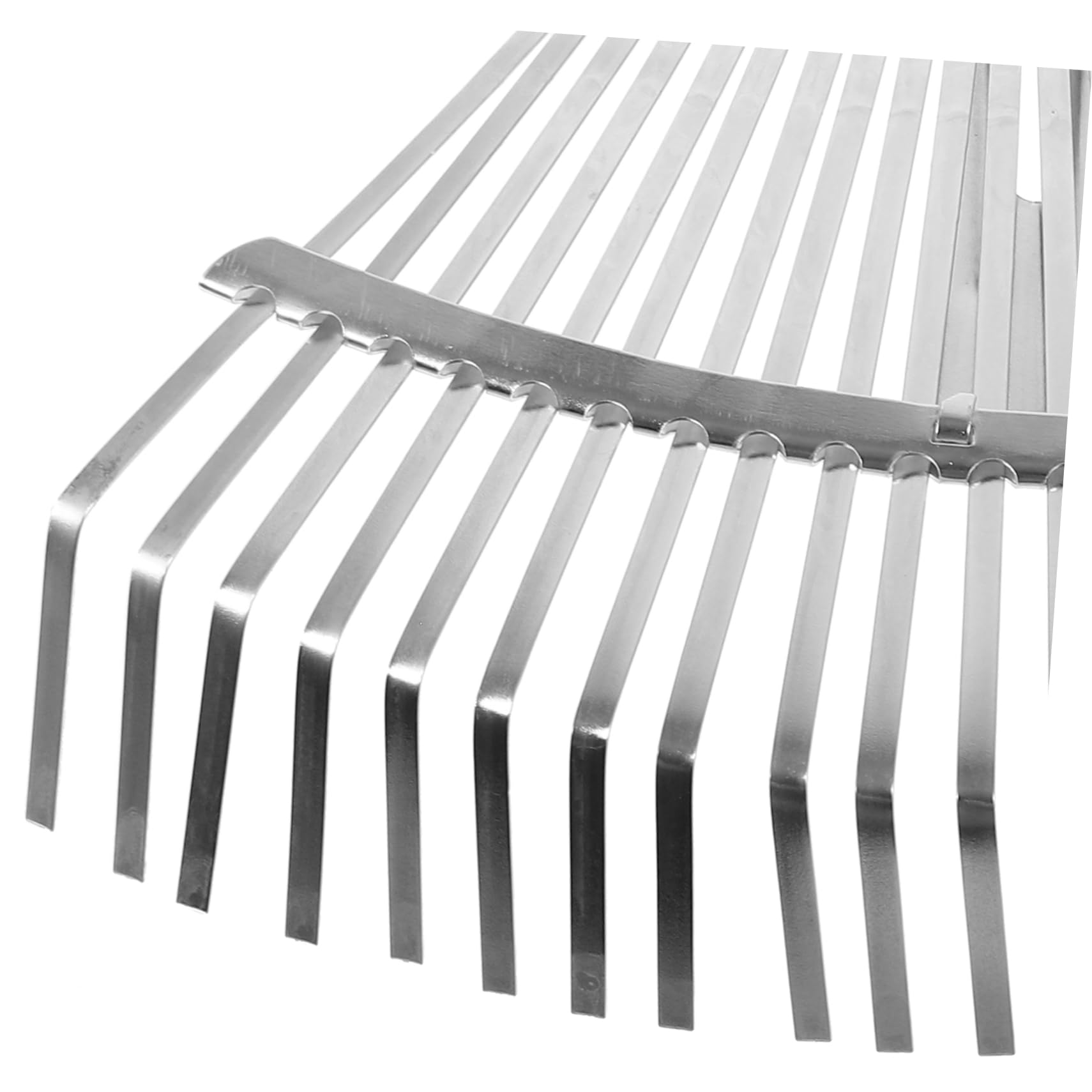 Rastrello da giardino in acciaio inox con manico estensibile, rastrello leggero e multifunzionale per giardinaggio efficiente e allentamento del terreno in spazi esterni