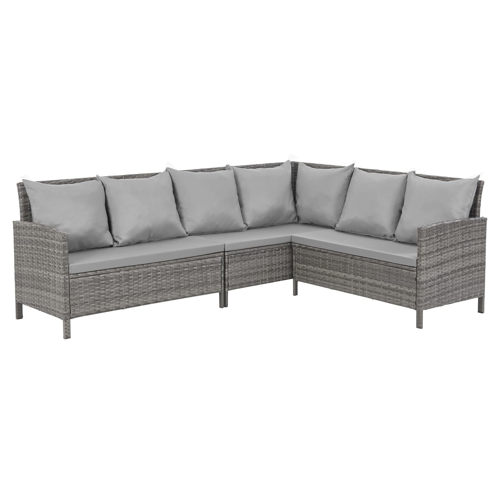 SVITA Madison Rattan-Lounge Polyrattan Ecksofa Gartenmöbel-Set Sofa Garnitur Couch-Eck