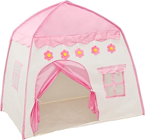 Miniatura 3 de Tienda de campaña de princesa de 51.18 x 39.37 x 51.18 pulgadas, tipi para niños, castillo de princesa, tipi, gran casa de juegos de hadas para