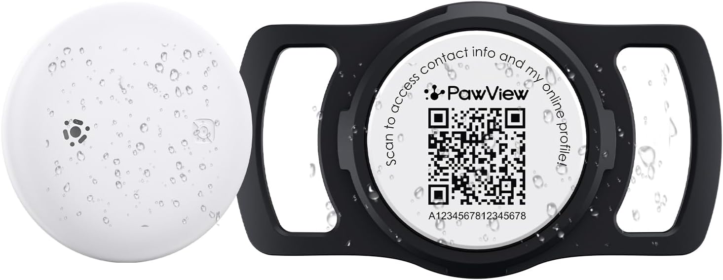 Smart Dog Tracker for Collar, for iOS & Android, Pet Location Tracker with Holder, No Monthly Fee, Real-Time Location Updates, IPX6 Waterproof, 365 Days Battery Life, GPS Dog Tracker, Pink