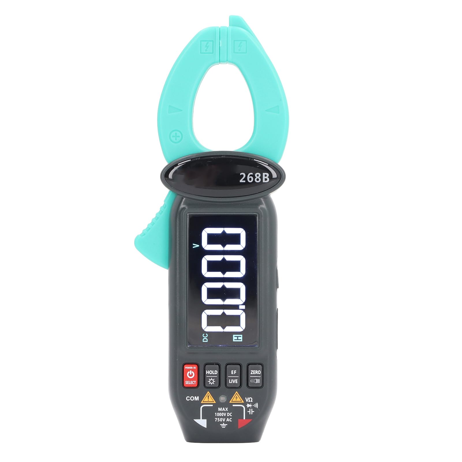 Socobeta Pinza Amperimétrica Digital Multímetro Versátil para Frecuencia de Capacitancia de Resistencia de Voltaje de Corriente CA CC - Ideal para Técnicos y Entusiastas - ABS Duradero - 1 Unidad