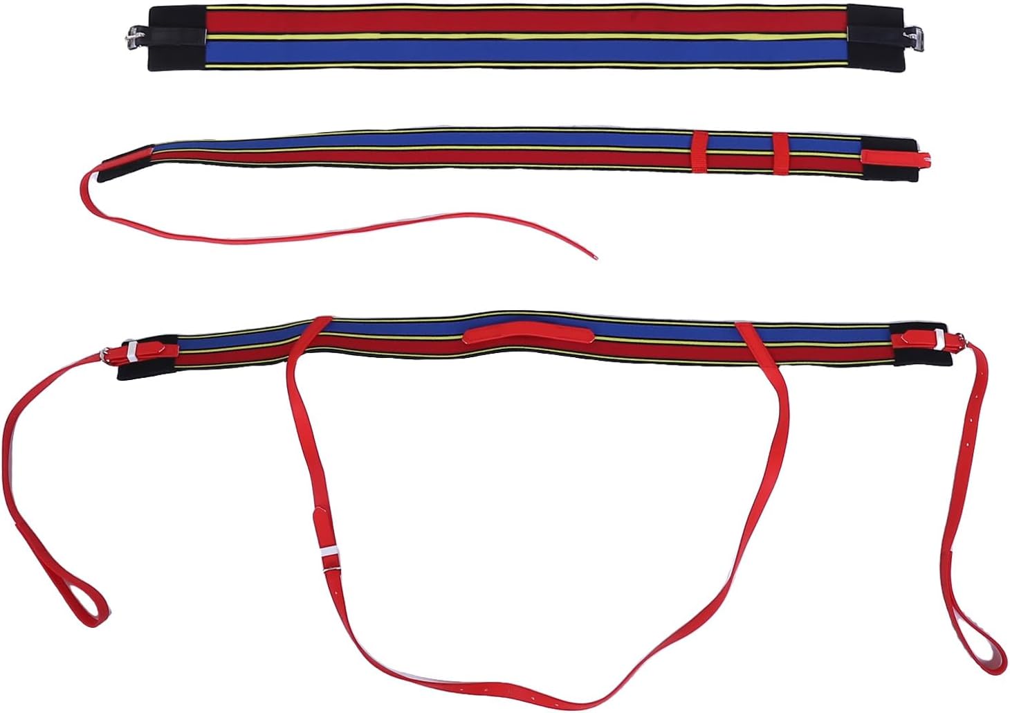 Tissting 3Pcs Equestrian Belt Set - Elastic Stretchable Girth, Safety & Chest Belt for Riding Gear, Adjustable for Horse Racing Equipment and Daily Equestrian Accessories