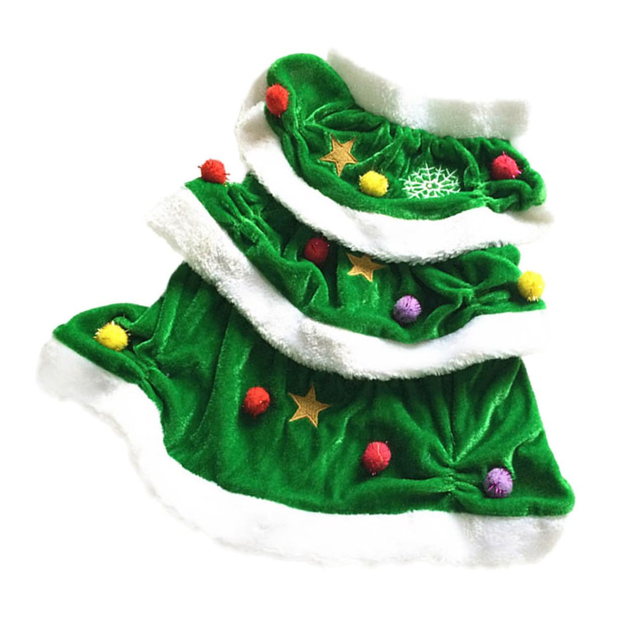UPKOCH 2 Piezas Disfraz Navidad Perros Pequeños Ropa Perro Invierno Cálida Comodidad Vestido con Capucha Árbol Navidad Verde S Fiesta Mascotas
