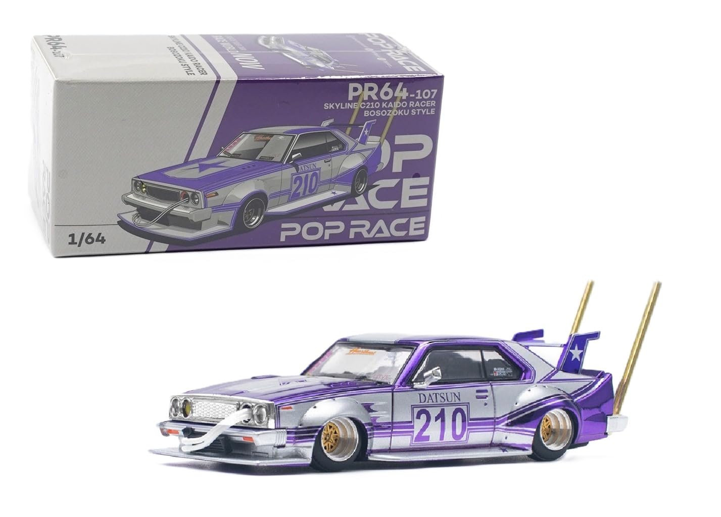 Amazon.com: Diecast Model Car Compatible with Pop Race 1:64