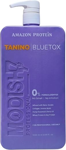 Amazon Protein Tanino Bluetox Hair Smoothing Lotion 1000ml | Tannin Technology Formula with Keratin & Proteins | Frizz Con...