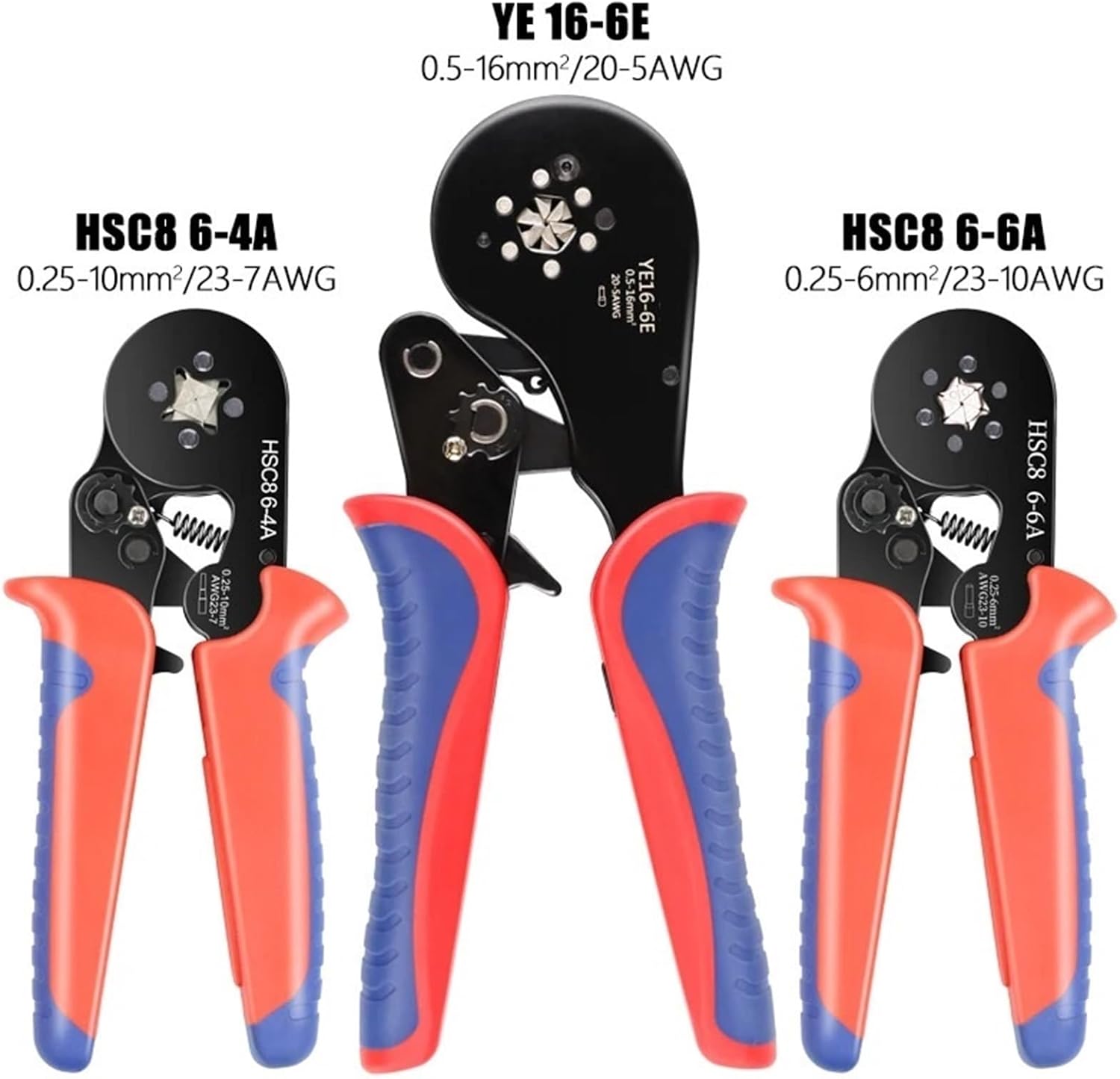 Crimping Pliers Ferrule Sleeves Tubular Terminal Tools HSC8 6-4A/6-6A/16-6E Wire Crimper Household Electrical Sets(HSC8 6-4A)
