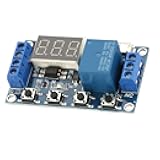FTVOGUE Adjustable Timer Relay Module 0.1s to 999min Delay On Off Switch with Emergency Stop Function for DC 6 30V Micro USB Power Supply
